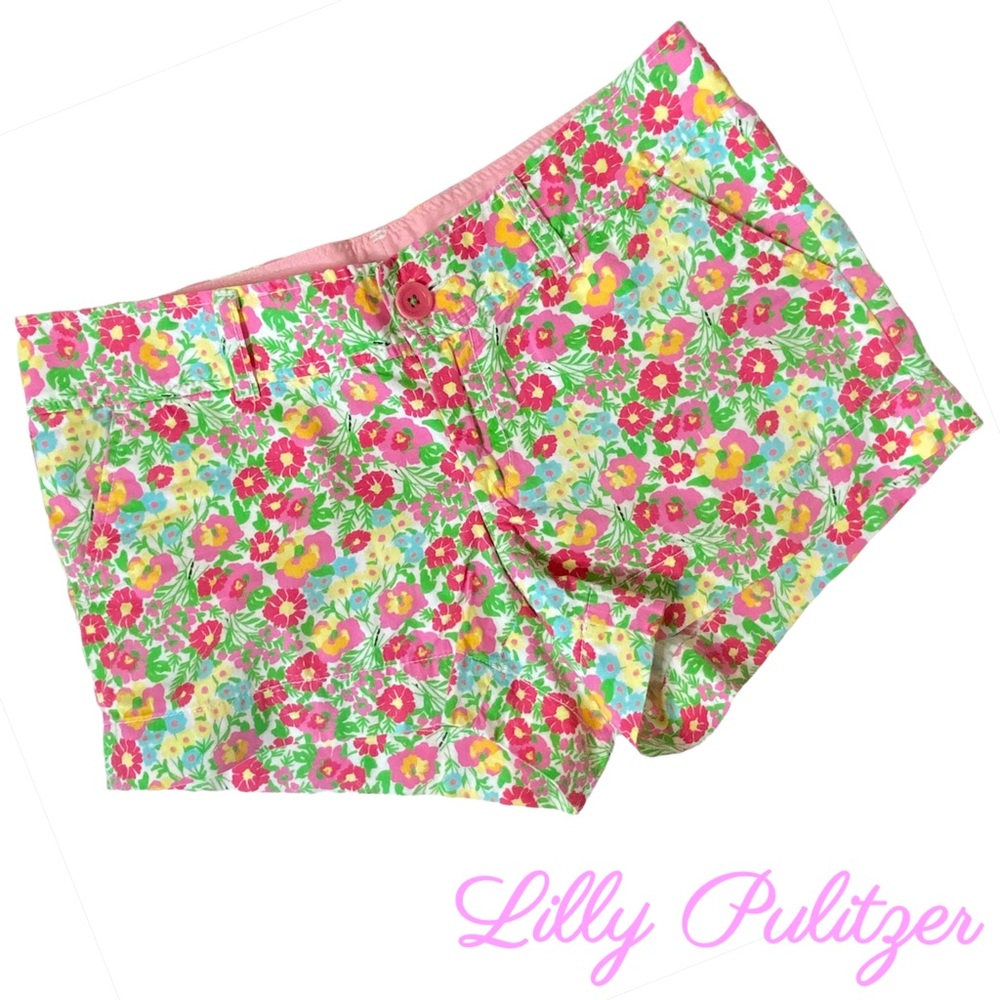 Lilly Pulitzer floral The Walsh Short size 2 mini gardens by the sea 3” inseam